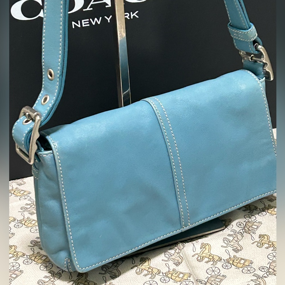 COACH Y2K ‘05 Hampton Demi Messenger Flap Convertible Strap X Body/Shoulder Bag - Picture 8 of 13
